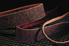 Superior Abrasives - 3" Wide x 132" OAL, Aluminum Oxide Abrasive Belt - Aluminum Oxide, Medium, Nonwoven - Caliber Tooling