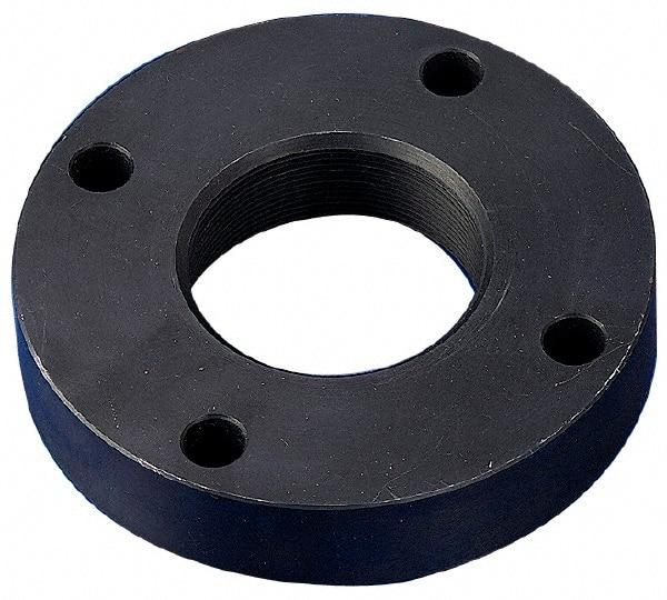 Keystone Threaded Products - 1-3/8 - 16 Int Thread, 7/8" Bar Diam, 2.76" Flange OD x 0.52" Thickness Precision Acme Mounting Flange - 4 Mounting Holes, Black Oxide Finish, Carbon Steel - Caliber Tooling