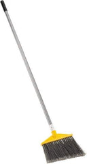 Rubbermaid - 10-1/2" Wide, Black Polypropylene Bristles, Aluminum Handle, Angled Broom - Flagged, Water Resistant - Caliber Tooling