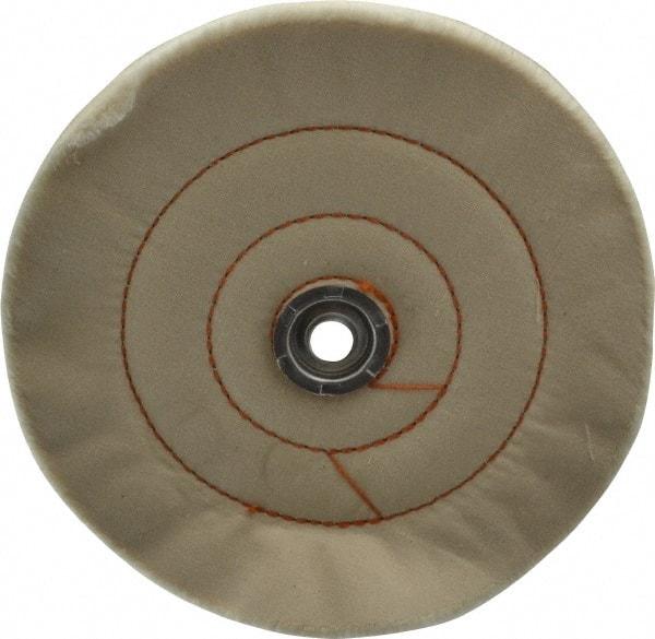 Dico - 8" Diam x 3/4" Thick Unmounted Buffing Wheel - Cushion Sewn, 1/2" Arbor Hole, Medium Density - Caliber Tooling