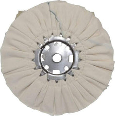 Divine Brothers - 10" Diam x 1/2" Thick Unmounted Buffing Wheel - Ventilated Bias Cut, 3/4" Arbor Hole - Caliber Tooling