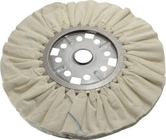 Divine Brothers - 12" Diam x 1/2" Thick Unmounted Buffing Wheel - Ventilated Bias Cut, 1-1/4" Arbor Hole - Caliber Tooling