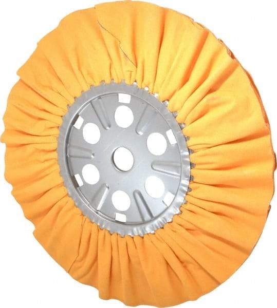 Divine Brothers - 16" Diam x 1/2" Thick Unmounted Buffing Wheel - Ventilated Bias Cut, 1-1/4" Arbor Hole - Caliber Tooling