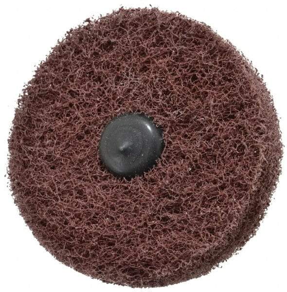 Standard Abrasives - 3" Diam, Medium Mounted Scrubber Buffing Wheel - 2 Ply, Medium Grade, 1/4" Shank Diam, 8,000 RPM - Caliber Tooling