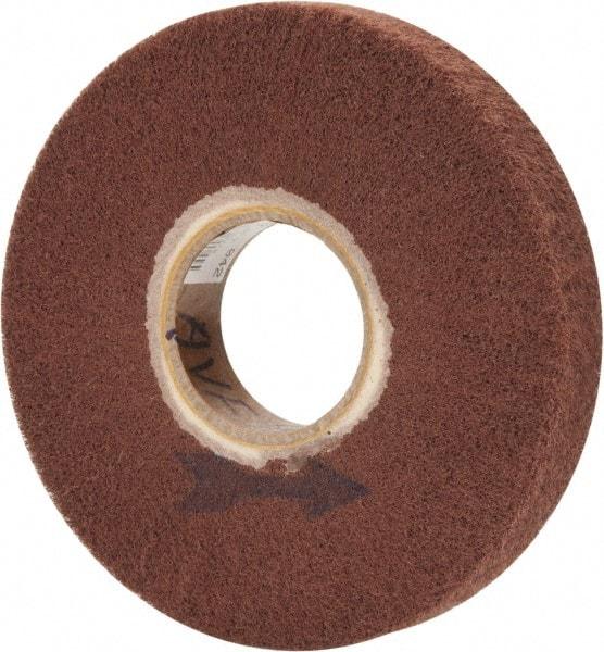 Made in USA - 6" Diam 220 Grit Aluminum Oxide Unmounted Flap Wheel - 2" Hole, 1" Wide, Density 7, Nonwoven, Grade Very Fine, 3,400 Max RPM - Caliber Tooling