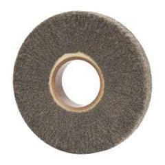 Made in USA - 6" Diam 220 Grit Silicon Carbide Unmounted Flap Wheel - 2" Hole, 1" Wide, Density 7, Nonwoven, Grade Very Fine, 3,400 Max RPM - Caliber Tooling