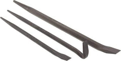 Mayhew - 3 Piece Line-Up & Rolling Head Pry Bar Set - Includes 14, 16 & 20" Lengths - Caliber Tooling