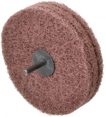 Standard Abrasives - 5" Diam, Medium Mounted Scrubber Buffing Wheel - Caliber Tooling