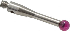 Renishaw - 0.1575 Inch Ball Diameter, Stainless Steel Stem, M3 Thread, Ruby Point Ball Tip CMM Stylus - 0.6772 Inch Working Length, 0.0984 Inch Stem Diameter, 0.8268 Inch Overall Length - Caliber Tooling