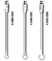 Renishaw - 10 mm Ball Diameter, Carbide Stem, M5 Thread, Ruby Point Ball Tip CMM Stylus - 105 mm Working Length, 6 mm Stem Diameter, 118 mm Overall Length - Caliber Tooling