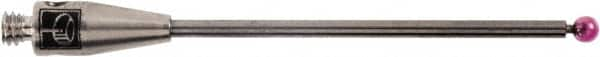 Renishaw - 0.0591 Inch Ball Diameter, Carbide Stem, M2 Thread, Ruby Point Ball Tip CMM Stylus - 0.8858 Inch Working Length, 0.0394 Inch Stem Diameter, 1.1811 Inch Overall Length - Caliber Tooling