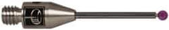 Renishaw - 0.0591 Inch Ball Diameter, Carbide Stem, M3 Thread, Ruby Point Ball Tip CMM Stylus - 1/2 Inch Working Length, 0.0394 Inch Stem Diameter, 0.7874 Inch Overall Length - Caliber Tooling