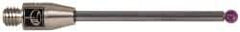 Renishaw - 0.0787 Inch Ball Diameter, Carbide Stem, M3 Thread, Ruby Point Ball Tip CMM Stylus - 0.8976 Inch Working Length, 0.0591 Inch Stem Diameter, 1.1811 Inch Overall Length - Caliber Tooling