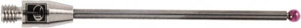 Renishaw - 0.0787 Inch Ball Diameter, Carbide Stem, M3 Thread, Ruby Point Ball Tip CMM Stylus - 1.2795 Inch Working Length, 0.0591 Inch Stem Diameter, 1.5748 Inch Overall Length - Caliber Tooling