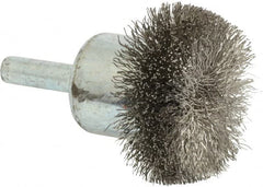 Anderson - 1-1/2" Brush Diam, Crimped, Flared End Brush - 1/4" Diam Shank, 20,000 Max RPM - Caliber Tooling