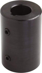 Climax Metal Products - 2" Inside x 3-5/16" Outside Diam, Set Screw Rigid Coupling with Keyway - 4-1/2" Long x 1/2" Keyway Width x 1/4" Keyway Depth - Caliber Tooling