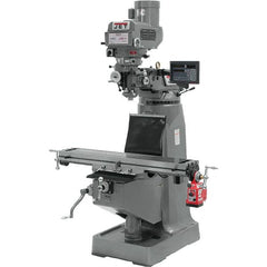 Jet - 9 x 49" 3 hp 230/460V Variable Speed Pulley Control 3 Phase Knee Milling Machine - Caliber Tooling