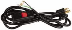 Gast - 1/3 HP Power Cord Assembly with Switch - 10 Ft. Long, 115-1 Voltage - Caliber Tooling