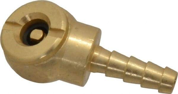 Acme - Closed Check Brass Air Chuck - Ball Foot Chuck, 1/4 Barbed - Caliber Tooling