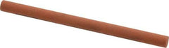 Norton - 4" Long x 1/4" Diam x 1/4" Thick, Aluminum Oxide Sharpening Stone - Round, Fine Grade - Caliber Tooling