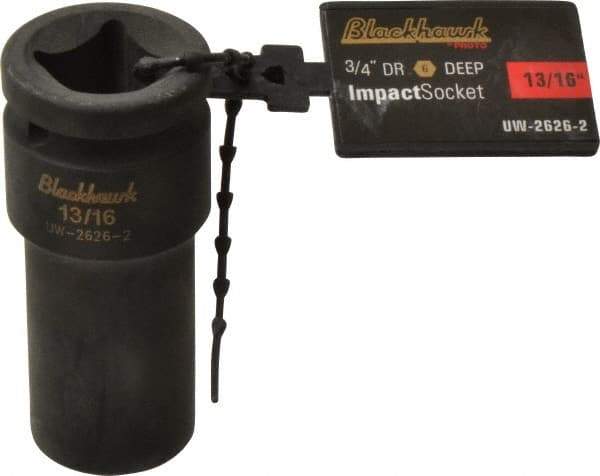 Blackhawk by Proto - 3/4" Drive 13/16" Deep Impact Socket - 6 Points, 3-1/4" OAL - Caliber Tooling