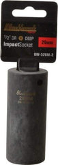 Blackhawk by Proto - 1/2" Drive 26mm Deep Impact Socket - 6 Points, 3-1/2" OAL - Caliber Tooling