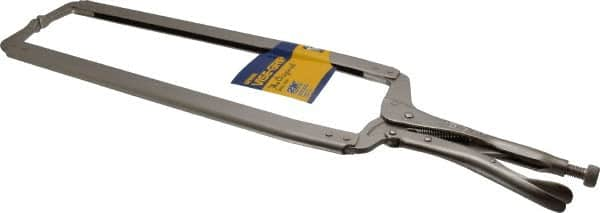 Irwin - 24" OAL C-Clamp Locking Pliers - 15-1/2" Jaw Depth, 12-1/2" Jaw Opening - Caliber Tooling