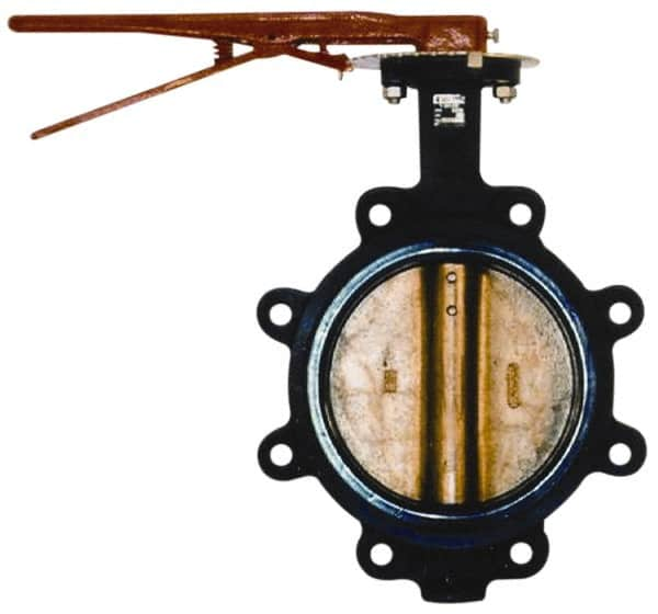 Legend Valve - 5" Pipe, Lug Butterfly Valve - Gear Handle, Cast Iron Body, Buna-N Seat, 200 WOG, Aluminum Bronze Disc, Stainless Steel Stem - Caliber Tooling