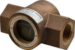 Dwyer - 1 Inch, Bronze Body Sight Flow Indicator - 125 Max psi, 4-3/8 Inch Overall Length, 200°F - Caliber Tooling