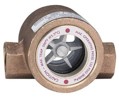 Dwyer - 1/4 Inch, Bronze Body Sight Flow Indicator - 125 Max psi, 3-1/16 Inch Overall Length, 200°F - Caliber Tooling