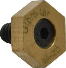 Gibraltar - 5/8" Hex, 1/4-20 Stud Thread, Symmetrical Hex Clamp - 0.11" Hex Height, 15/32" Thread Length, 10 Clamps - Caliber Tooling