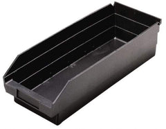 Quantum Storage - 17-7/8" Deep, Black Polypropylene Hopper Shelf Bin - 4" High x 6-5/8" Wide x 17-7/8" Long - Caliber Tooling