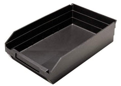 Quantum Storage - 17-7/8" Deep, Black Polypropylene Hopper Shelf Bin - 4" High x 11-1/8" Wide x 17-7/8" Long - Caliber Tooling