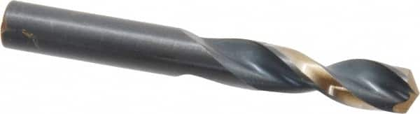 Screw Machine Length Drill Bit: 0.375″ Dia, 135 °, High Speed Steel Coated, Right Hand Cut, Spiral Flute, Straight-Cylindrical Shank, Series T4HD