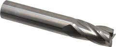 OSG - 1/2", 1" LOC, 1/2" Shank Diam, 3" OAL, 4 Flute, Solid Carbide Square End Mill - Single End, Uncoated, Spiral Flute, 30° Helix, Centercutting, Right Hand Cut, Right Hand Flute, Series 404 - Caliber Tooling