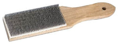 Weiler - 3/4" Trim Length Steel Brush - 4" Brush Length, 8-1/4" OAL, 1/4" Trim Length, Wood Straight Handle - Caliber Tooling