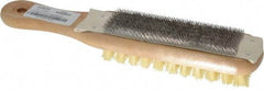 Nicholson - 10" Long Abrasive File Card with Brush - Combination File Card & Brush, with Wood Handle - Caliber Tooling