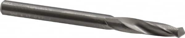 M.A. Ford - #17 118° Spiral Flute Solid Carbide Screw Machine Drill Bit - Bright Finish, Right Hand Cut, 3/4" Flute Length, 2-1/8" OAL, Faceted Point, Straight Shank - Caliber Tooling