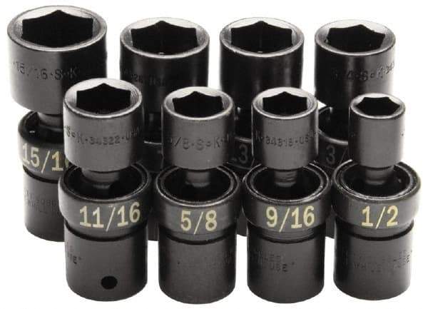 SK - 1/2" Drive 1-1/4" Standard Universal Impact Socket - 6 Points, 3-23/64" OAL - Caliber Tooling