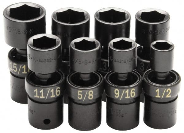 SK - 1/2" Drive 1" Standard Universal Impact Socket - Caliber Tooling