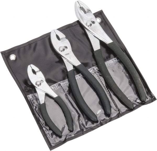 Value Collection - 3 Piece Slip Joint Plier Set - Comes in Plastic Pouch - Caliber Tooling