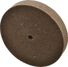 3M - 6" Diam, 1" Face Width, 1/2" Center Hole, Medium Grade, Aluminum Oxide Deburring Wheel - Unitized, Hard Density 7 Grade, 7,500 RPM - Caliber Tooling