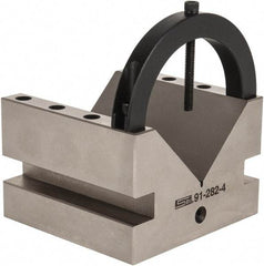 SPI - 4-3/8" Max Capacity, 90° Angle, Hardened Steel V-Block - 6" Long x 6" Wide x 4" High, Sold as Individual - Caliber Tooling