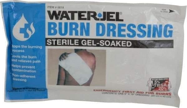 North - 18" Long x 8" Wide, General Purpose Gel Soaked Burn Dressing - White, Nonwoven Bandage - Caliber Tooling