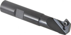 Kennametal - 30° Lead Angle, 0.787" Max Cut Diam, 0.46" Min Cut Diam, 6.6mm Max Depth of Cut, Indexable Chamfer and Angle End Mill - 1 Insert, SDEB 26152 Insert Style, 3" Overall Length, Straight Shank - Caliber Tooling