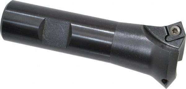 Kennametal - 60° Lead Angle, 1.271" Max Cut Diam, 3/4" Min Cut Diam, 3.45mm Max Depth of Cut, Indexable Chamfer and Angle End Mill - 2 Inserts, SDEB 26152 Insert Style, 3-1/4" Overall Length, Straight Shank - Caliber Tooling