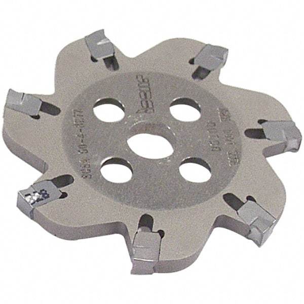 Iscar - Arbor Hole Connection, 0.139" Cutting Width, 0.78" Depth of Cut, 3.94" Cutter Diam, 1" Hole Diam, 12 Tooth Indexable Slotting Cutter - SGSA Toolholder, GSAN 4 Insert, Right Hand Cutting Direction - Caliber Tooling