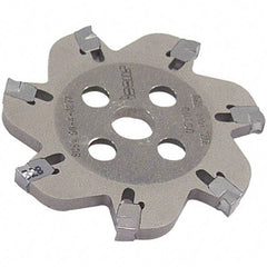 Iscar - Arbor Hole Connection, 0.139" Cutting Width, 16mm Depth of Cut, 80mm Cutter Diam, 22mm Hole Diam, 10 Tooth Indexable Slotting Cutter - SGSA Toolholder, GSAN 3 Insert, Right Hand Cutting Direction - Caliber Tooling