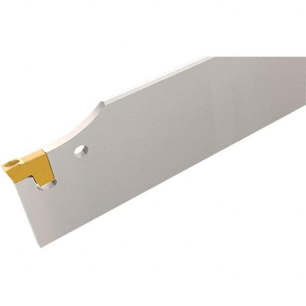 Iscar - 3-15/16" Blade Height, 10mm Blade Width, 460mm OAL, Neutral Cut, Single End Indexable Cut-Off Blade - TGFH Blade, Tang-Grip Series - Caliber Tooling