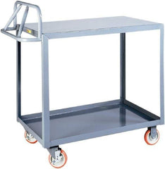 Little Giant - 1,200 Lb Capacity, 24" Wide x 53-1/2" Long x 42" High Shelf Cart - 2 Shelf, Steel - Caliber Tooling